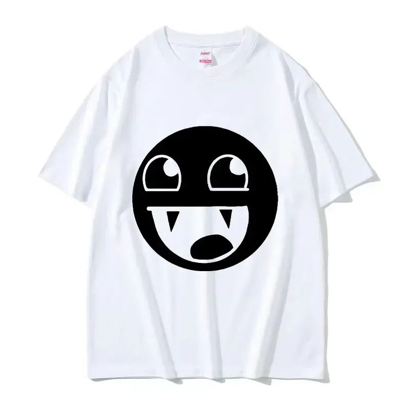 O-Neck Fashion Quality T-Shirt Casual Face Domo Kun Funny Meme Women Summer Summer Short Sleeved Harajuku Streetwear Tops Tees