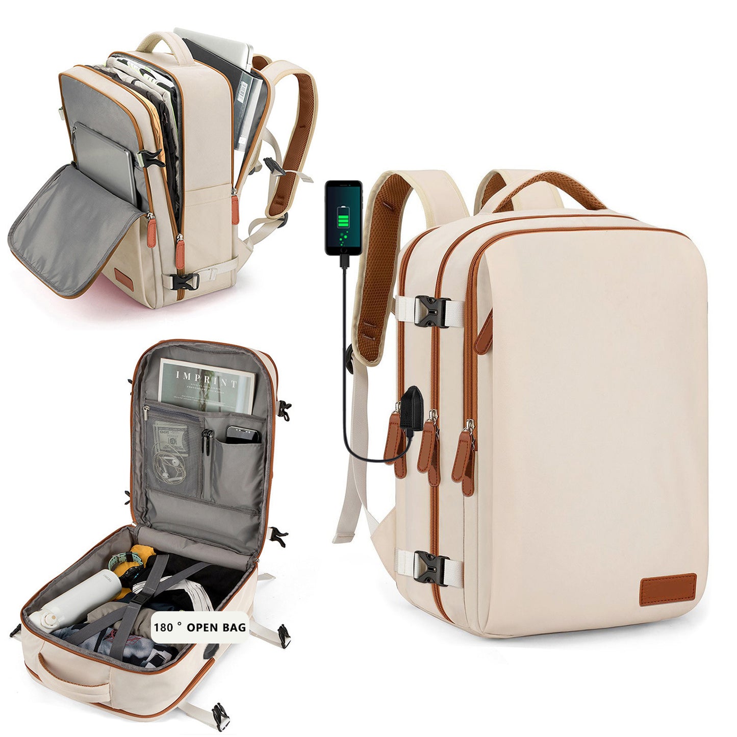 Casual Versatile Mens Oxford Cloth Backpack