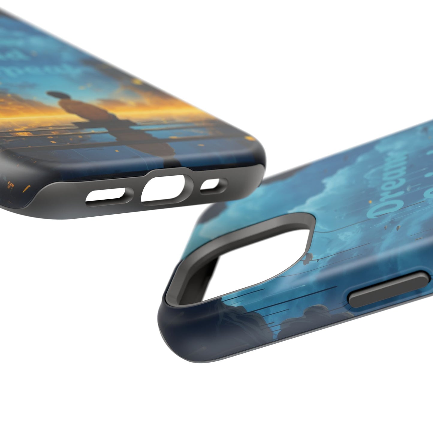 Impact-Resistant Case — "Dream Grind Repeat" Cityscape Phone Cover