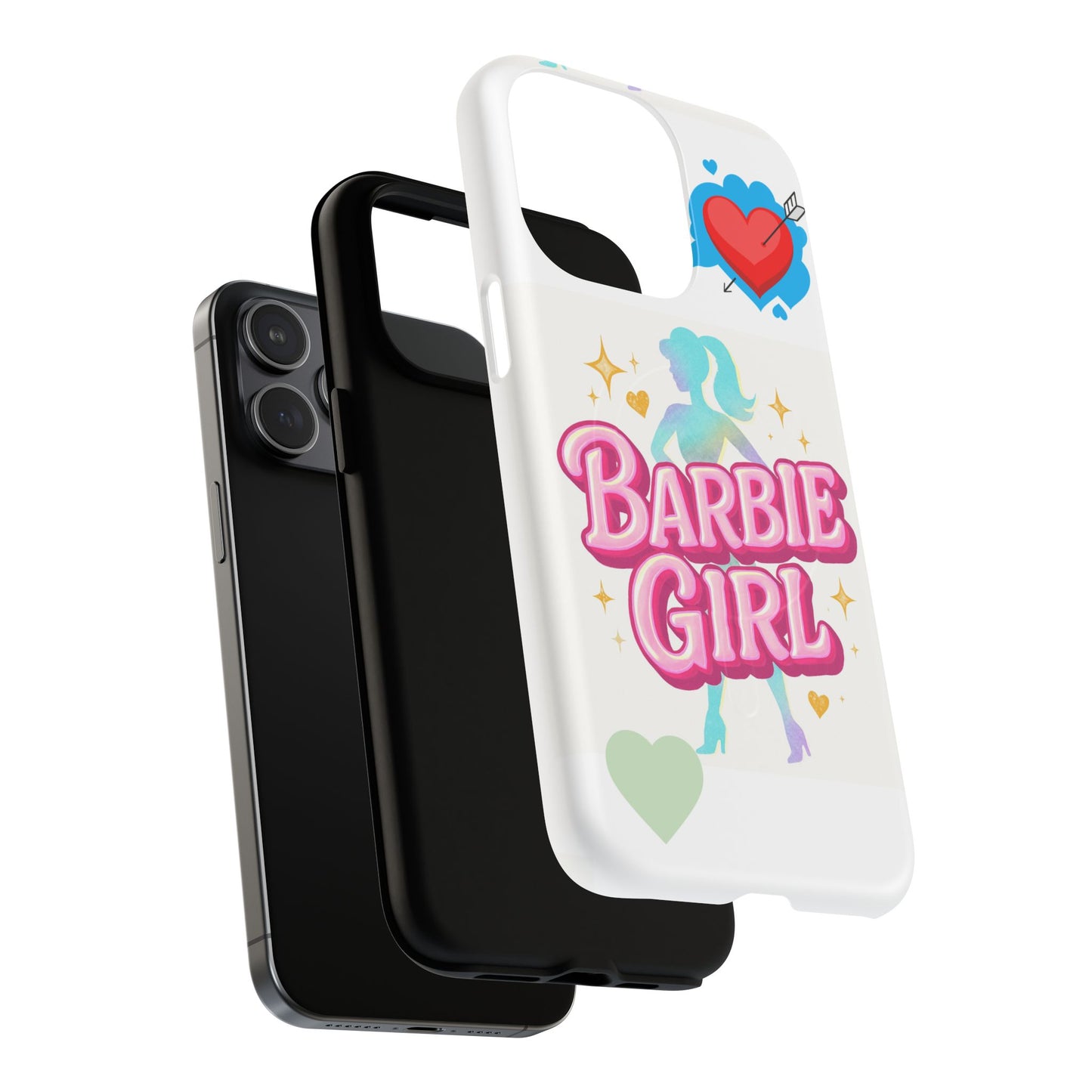 Barbie Girl Tough Magnetic Phone Case — Cute Pastel Silhouette Design