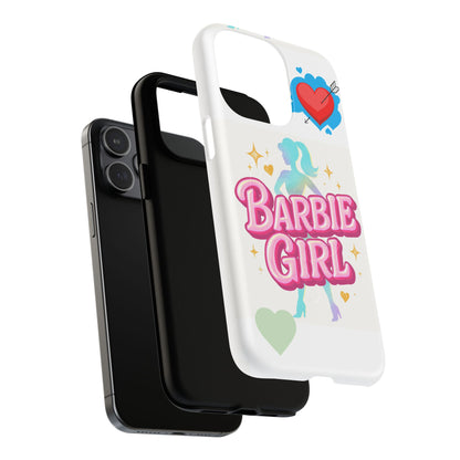 Barbie Girl Tough Magnetic Phone Case — Cute Pastel Silhouette Design