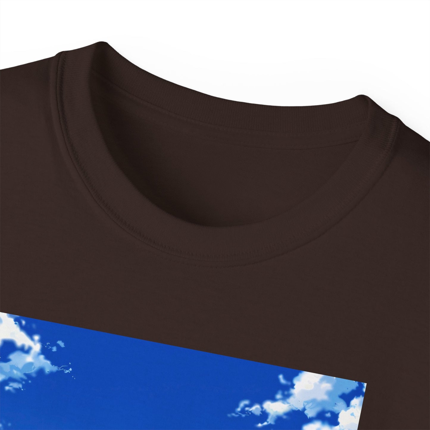 Anime Cityscape Tee — Boy Gazing at Blue Sky Graphic T-Shirt