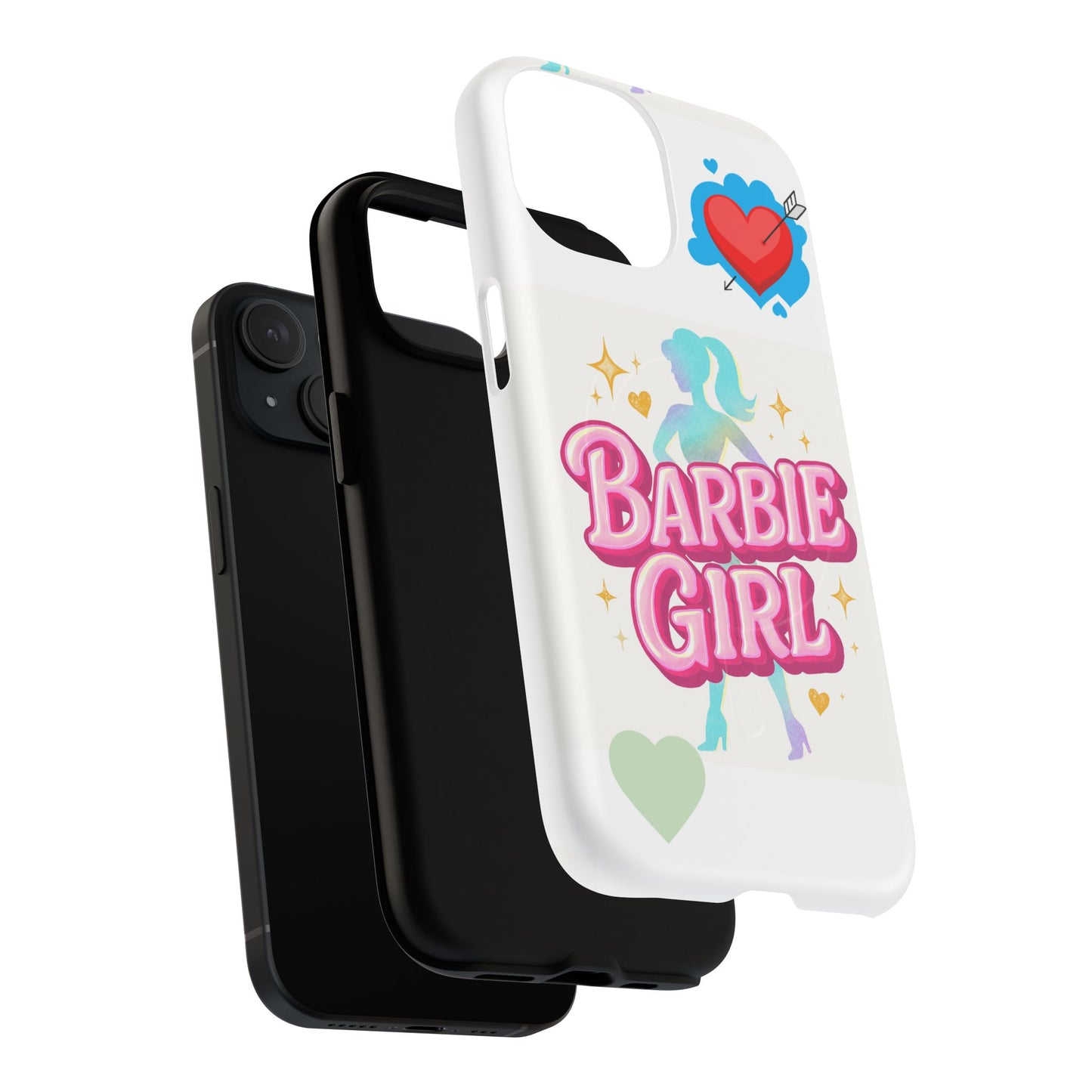 Barbie Girl Tough Magnetic Phone Case — Cute Pastel Silhouette Design