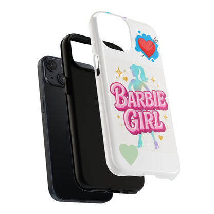 Barbie Girl Tough Magnetic Phone Case — Cute Pastel Silhouette Design
