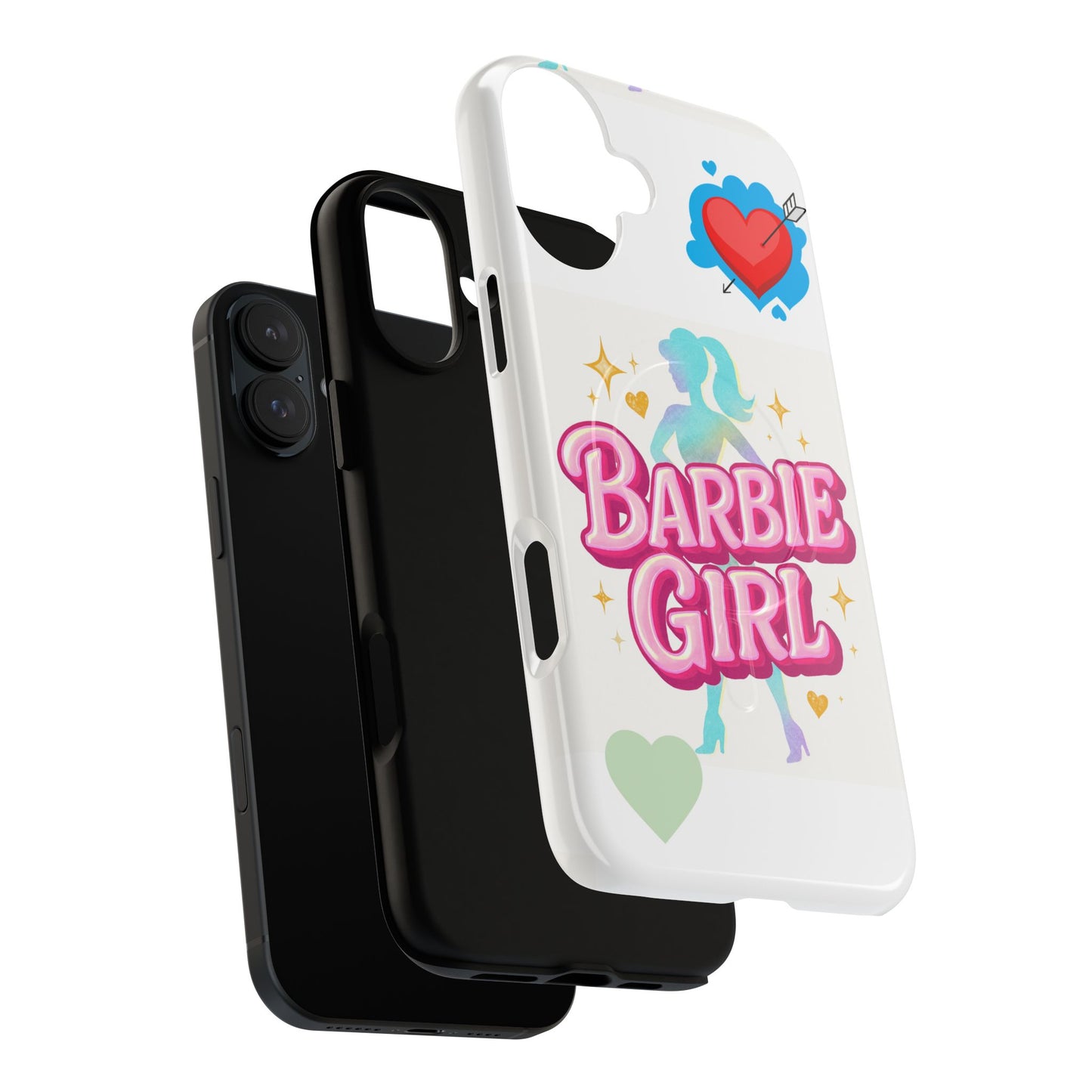 Barbie Girl Tough Magnetic Phone Case — Cute Pastel Silhouette Design