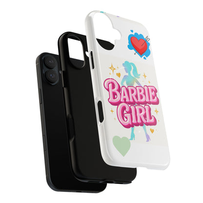 Barbie Girl Tough Magnetic Phone Case — Cute Pastel Silhouette Design