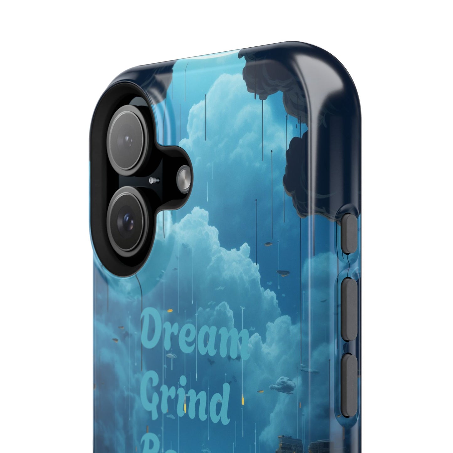 Impact-Resistant Case — "Dream Grind Repeat" Cityscape Phone Cover