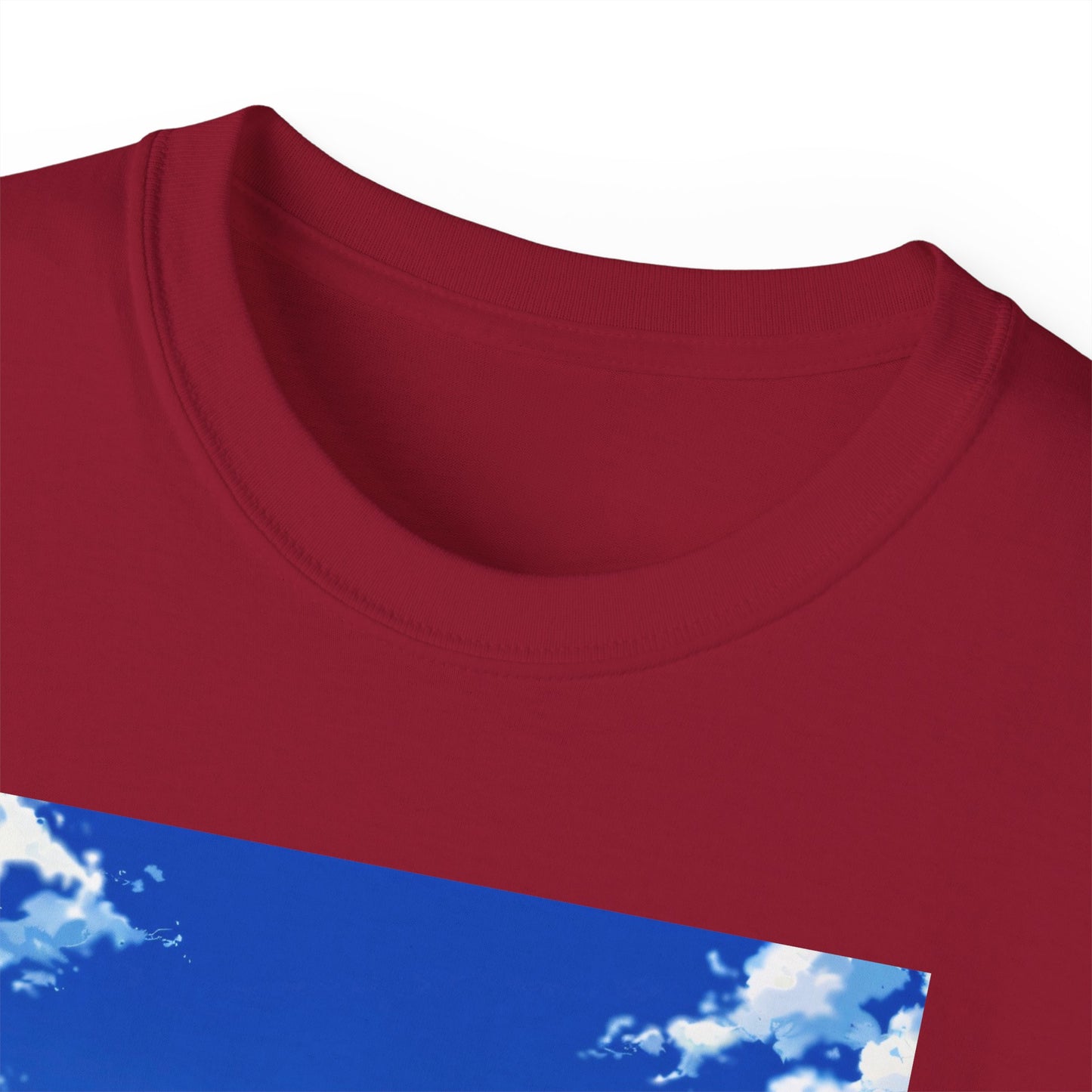 Anime Cityscape Tee — Boy Gazing at Blue Sky Graphic T-Shirt