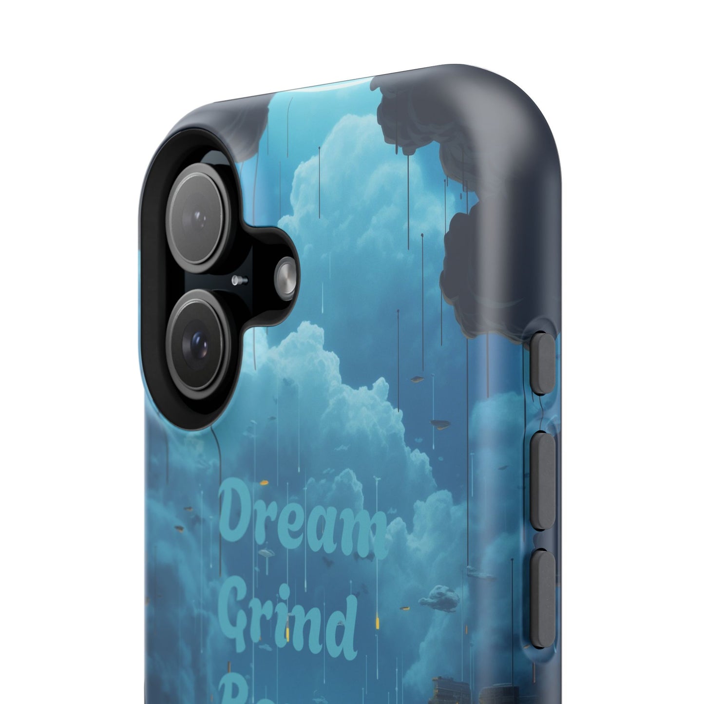 Impact-Resistant Case — "Dream Grind Repeat" Cityscape Phone Cover