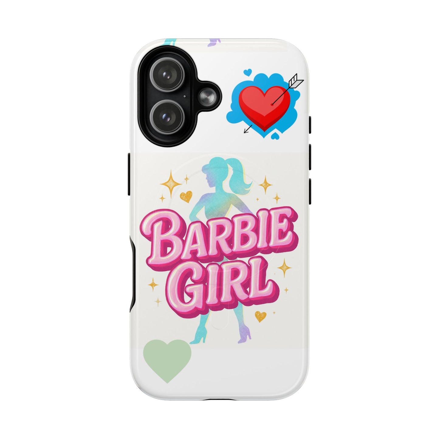 Barbie Girl Tough Magnetic Phone Case — Cute Pastel Silhouette Design