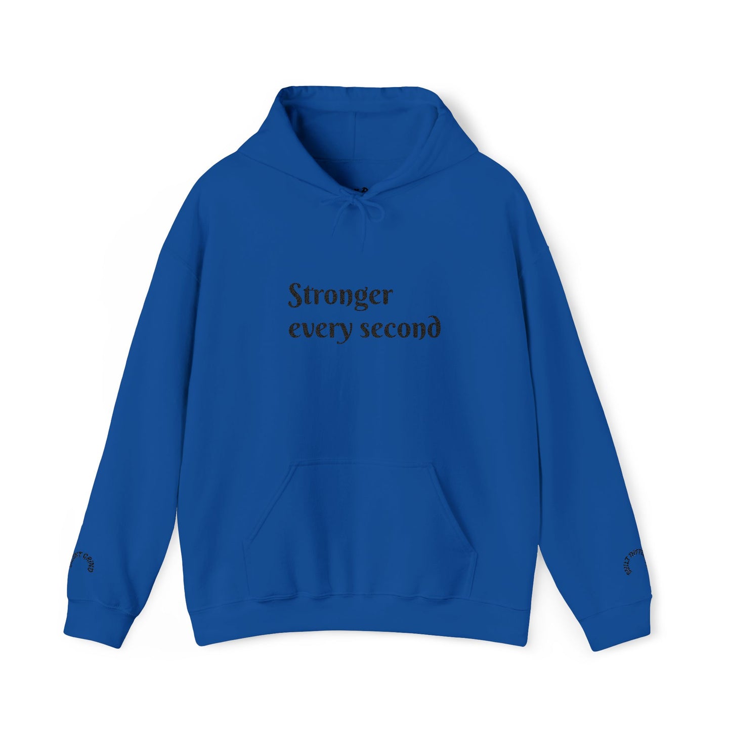 Stronger Every Second Hoodie — Inspirational Minimalist White Pullover