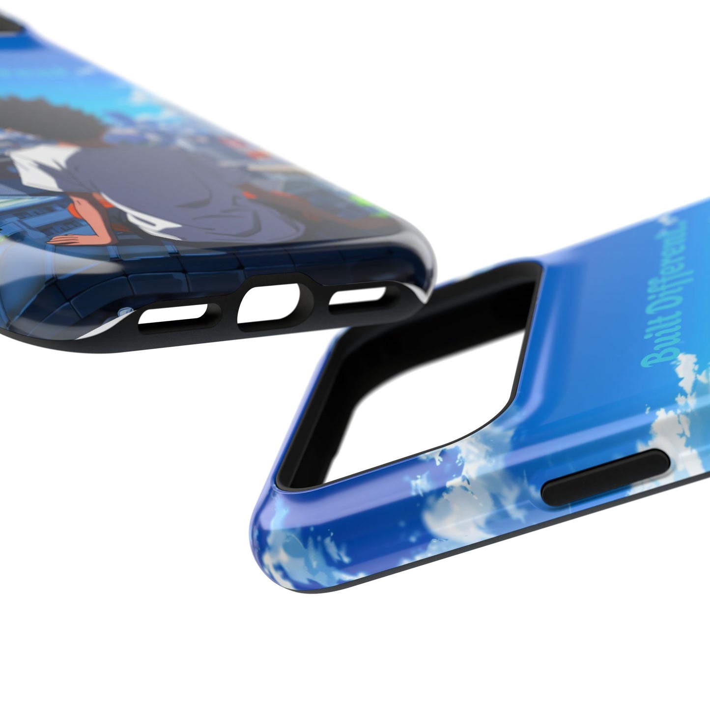 Phone Case — "Built Different" Anime Cityscape Impact-Resistant Case