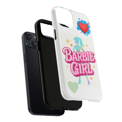 Barbie Girl Tough Magnetic Phone Case — Cute Pastel Silhouette Design