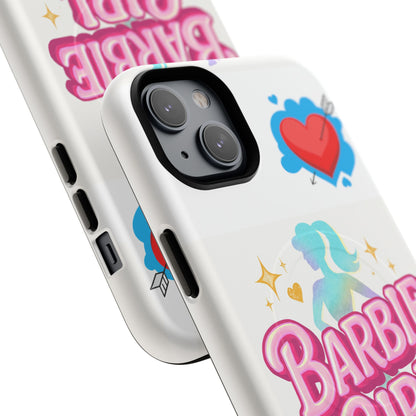 Barbie Girl Tough Magnetic Phone Case — Cute Pastel Silhouette Design