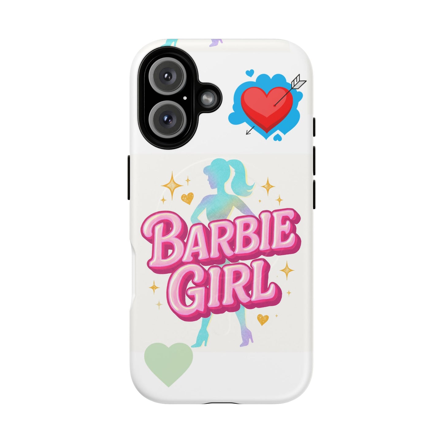 Barbie Girl Tough Magnetic Phone Case — Cute Pastel Silhouette Design