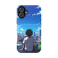 Phone Case — "Built Different" Anime Cityscape Impact-Resistant Case