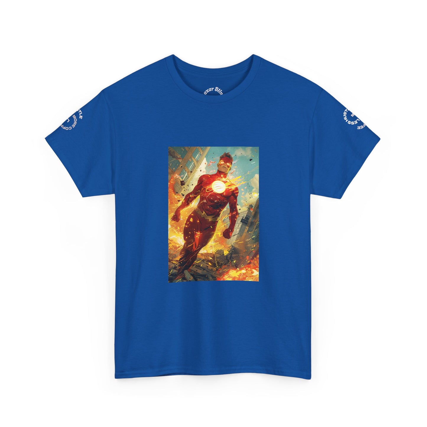 Heroic Iron Suit Graphic Tee — Futuristic Superhero Illustration T-Shirt