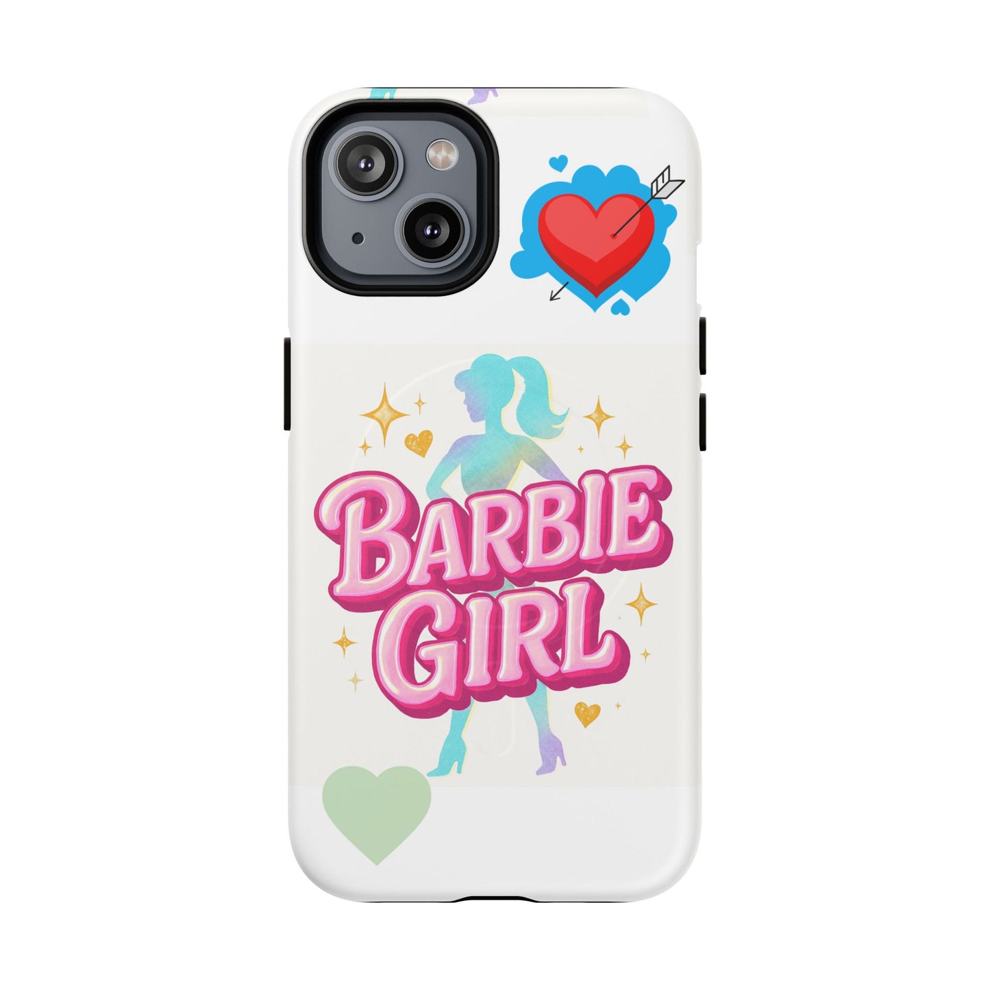 Barbie Girl Tough Magnetic Phone Case — Cute Pastel Silhouette Design