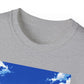 Anime Cityscape Tee — Boy Gazing at Blue Sky Graphic T-Shirt