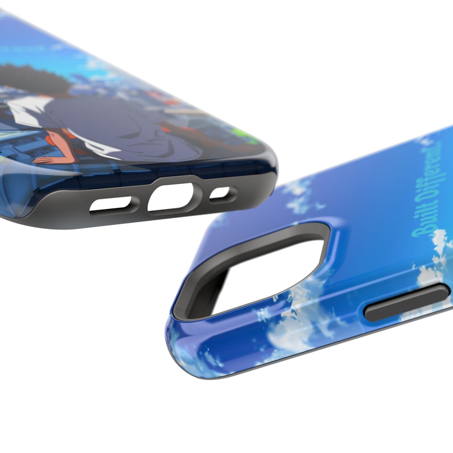 Phone Case — "Built Different" Anime Cityscape Impact-Resistant Case