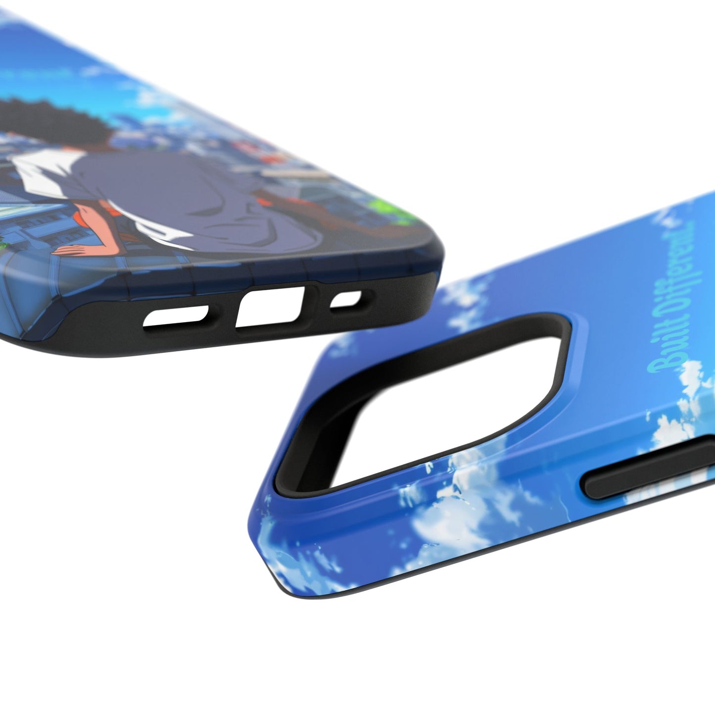 Phone Case — "Built Different" Anime Cityscape Impact-Resistant Case