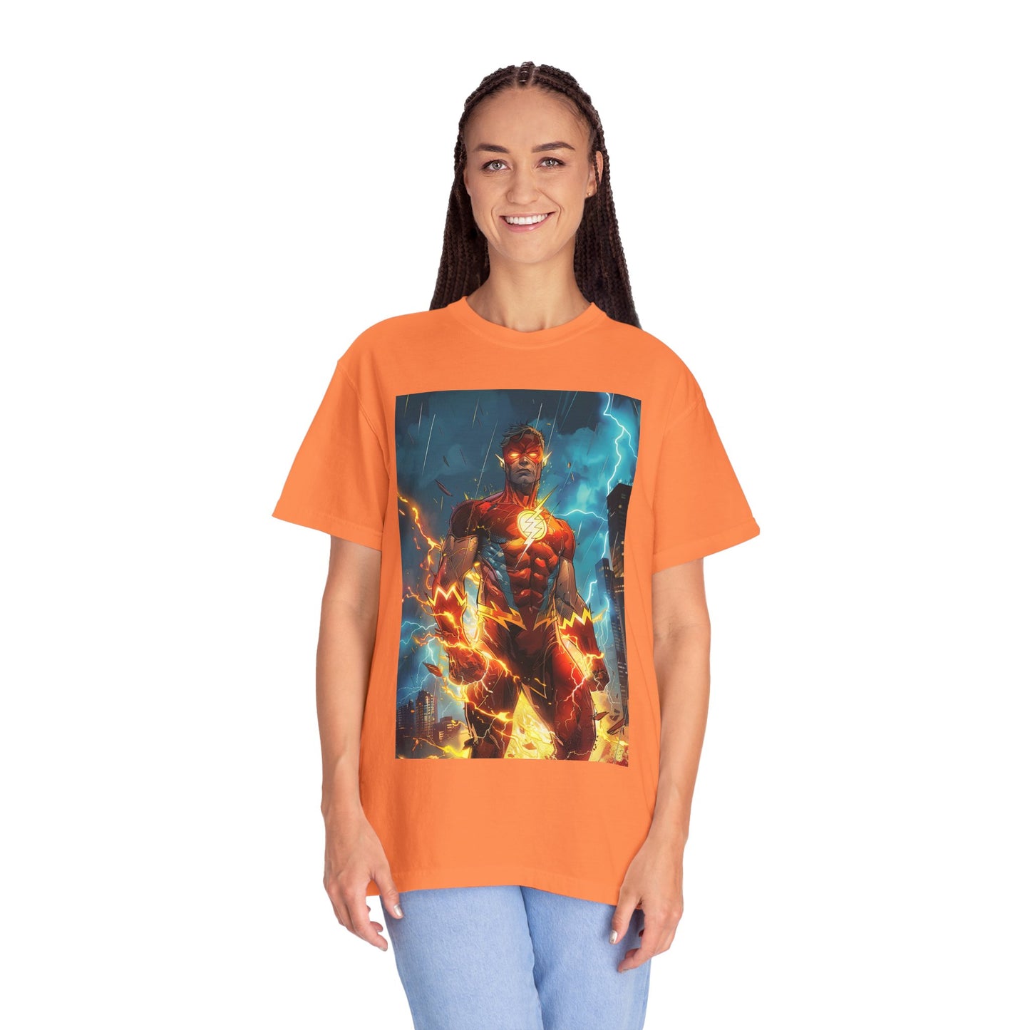 Electric Phoenix Graphic T‑Shirt — 'Hustle. Heal. Rise.' Motivational Tee