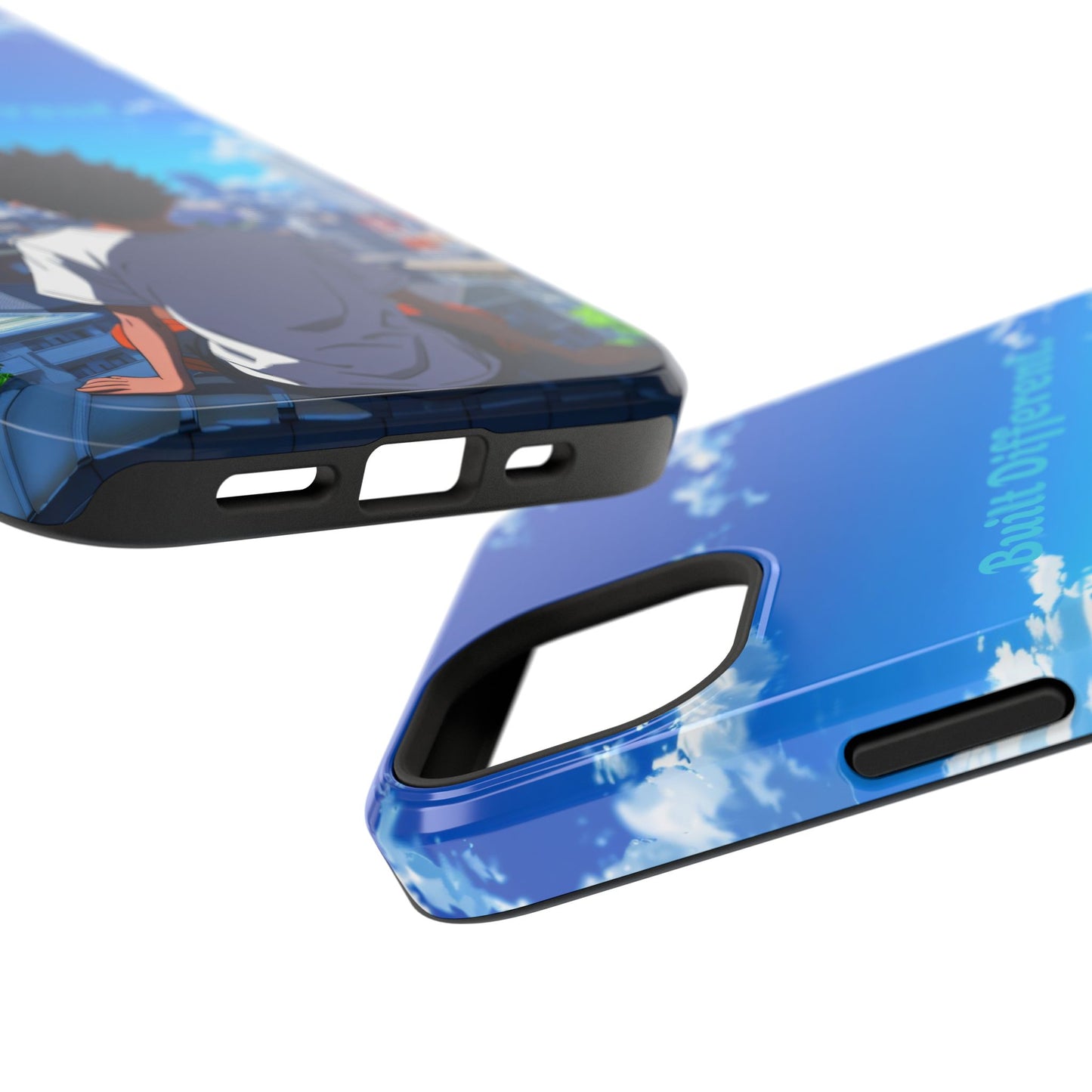 Phone Case — "Built Different" Anime Cityscape Impact-Resistant Case