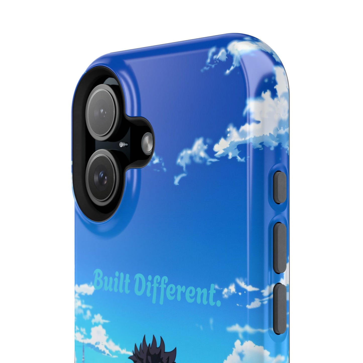 Phone Case — "Built Different" Anime Cityscape Impact-Resistant Case