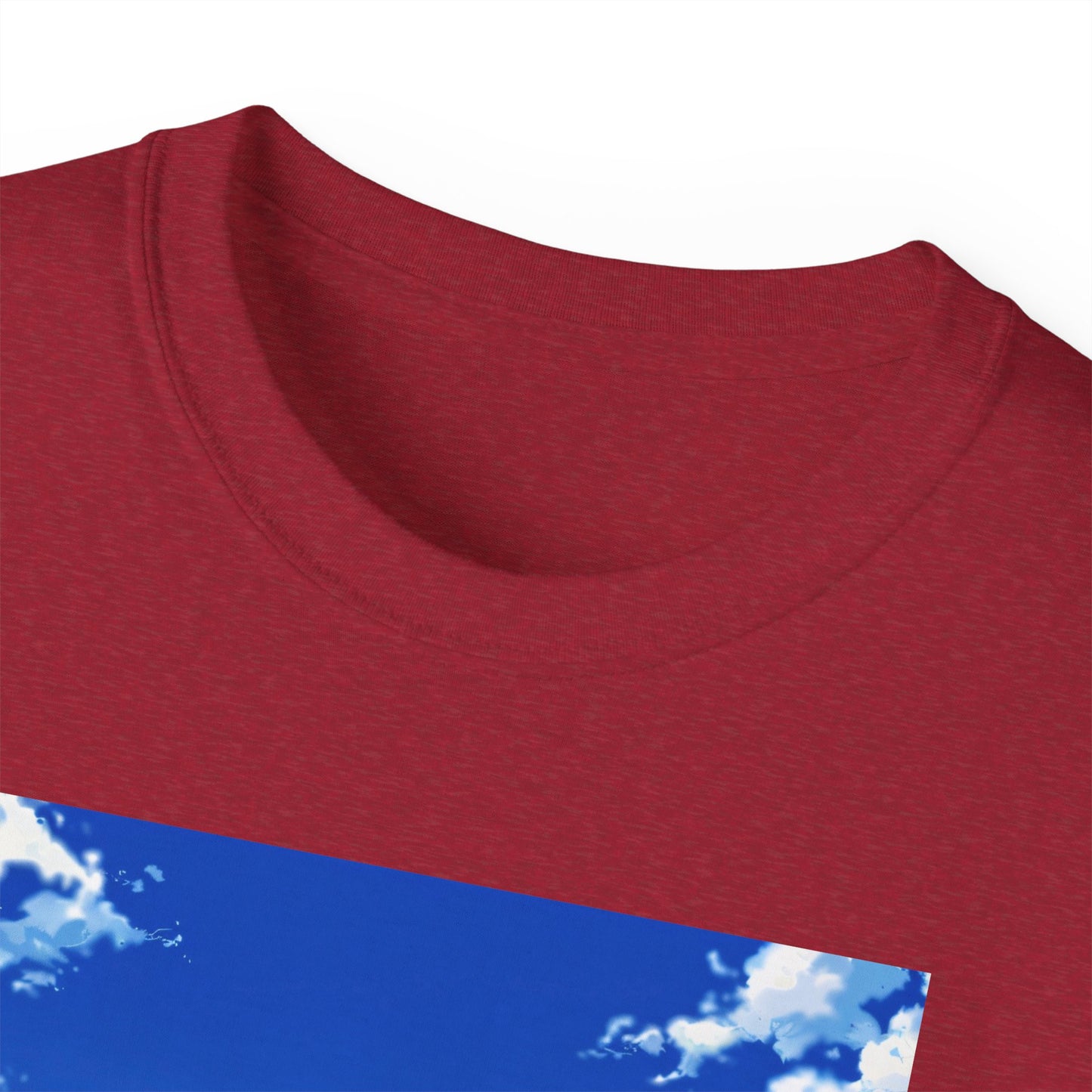 Anime Cityscape Tee — Boy Gazing at Blue Sky Graphic T-Shirt