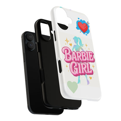 Barbie Girl Tough Magnetic Phone Case — Cute Pastel Silhouette Design
