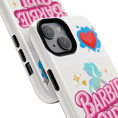 Barbie Girl Tough Magnetic Phone Case — Cute Pastel Silhouette Design