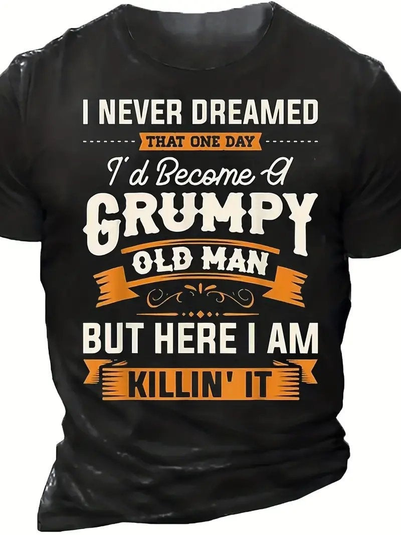 Exercise Casual Men's Clothes Cartoon Anime Round Neck T-shirt