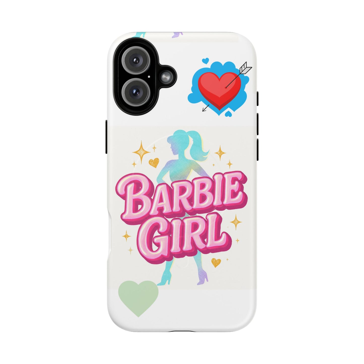 Barbie Girl Tough Magnetic Phone Case — Cute Pastel Silhouette Design