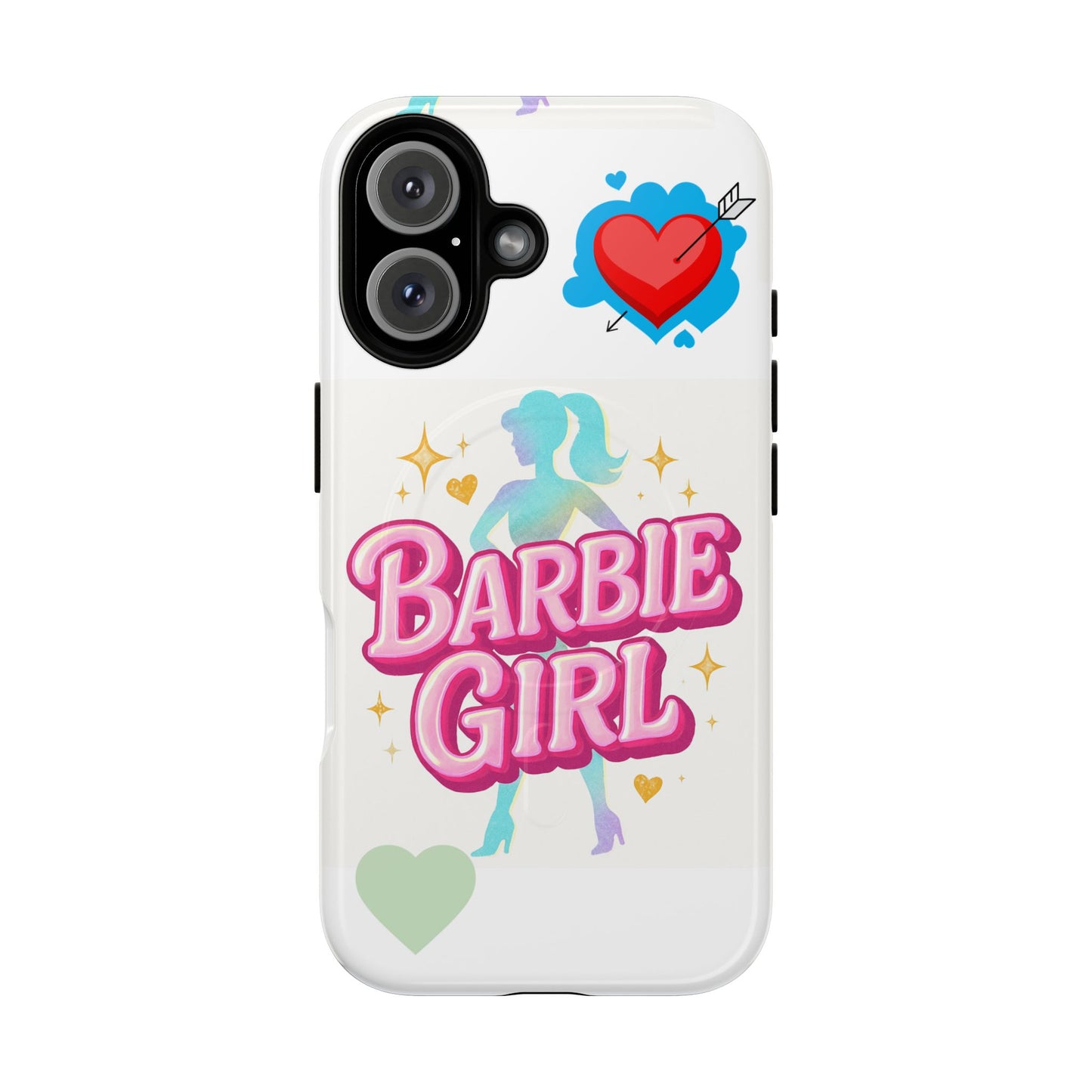 Barbie Girl Tough Magnetic Phone Case — Cute Pastel Silhouette Design