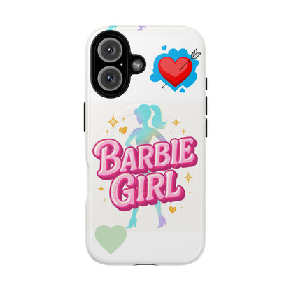 Barbie Girl Tough Magnetic Phone Case — Cute Pastel Silhouette Design