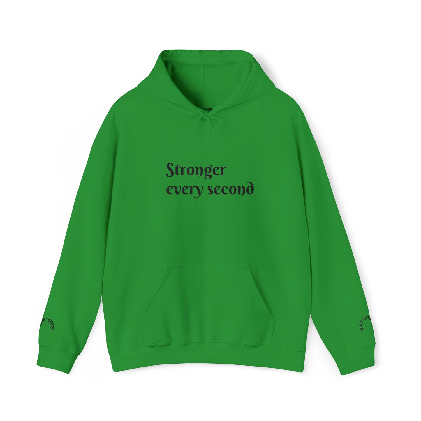 Stronger Every Second Hoodie — Inspirational Minimalist White Pullover