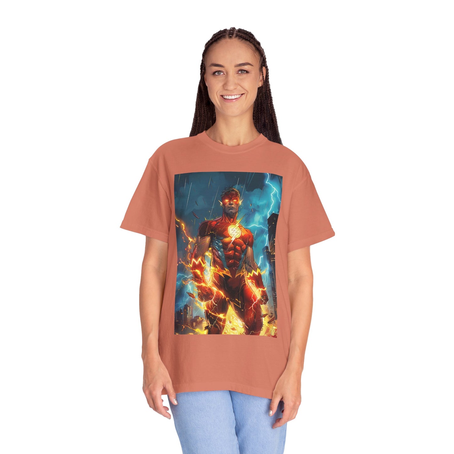 Electric Phoenix Graphic T‑Shirt — 'Hustle. Heal. Rise.' Motivational Tee