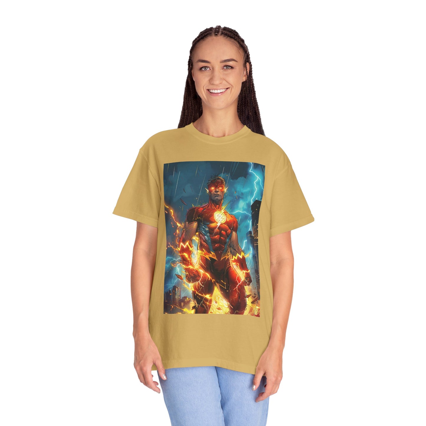 Electric Phoenix Graphic T‑Shirt — 'Hustle. Heal. Rise.' Motivational Tee