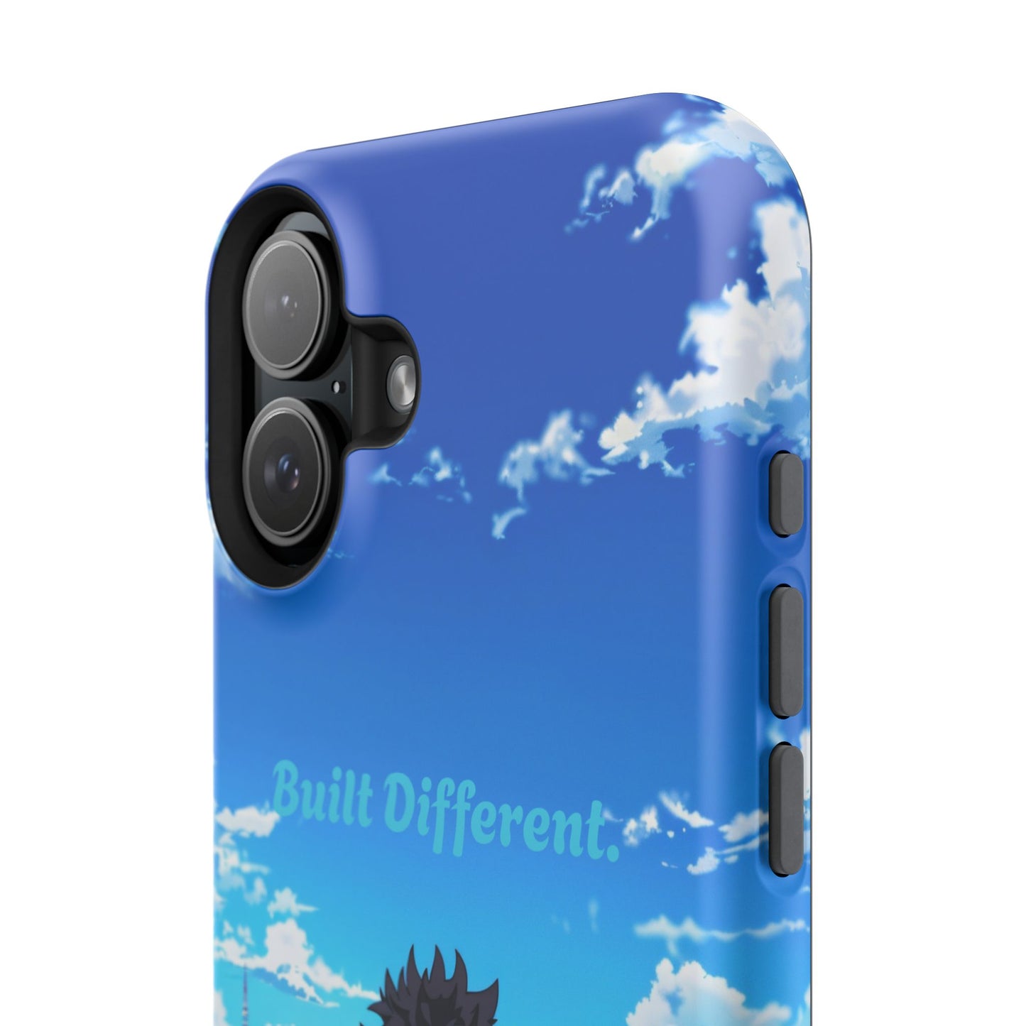 Phone Case — "Built Different" Anime Cityscape Impact-Resistant Case