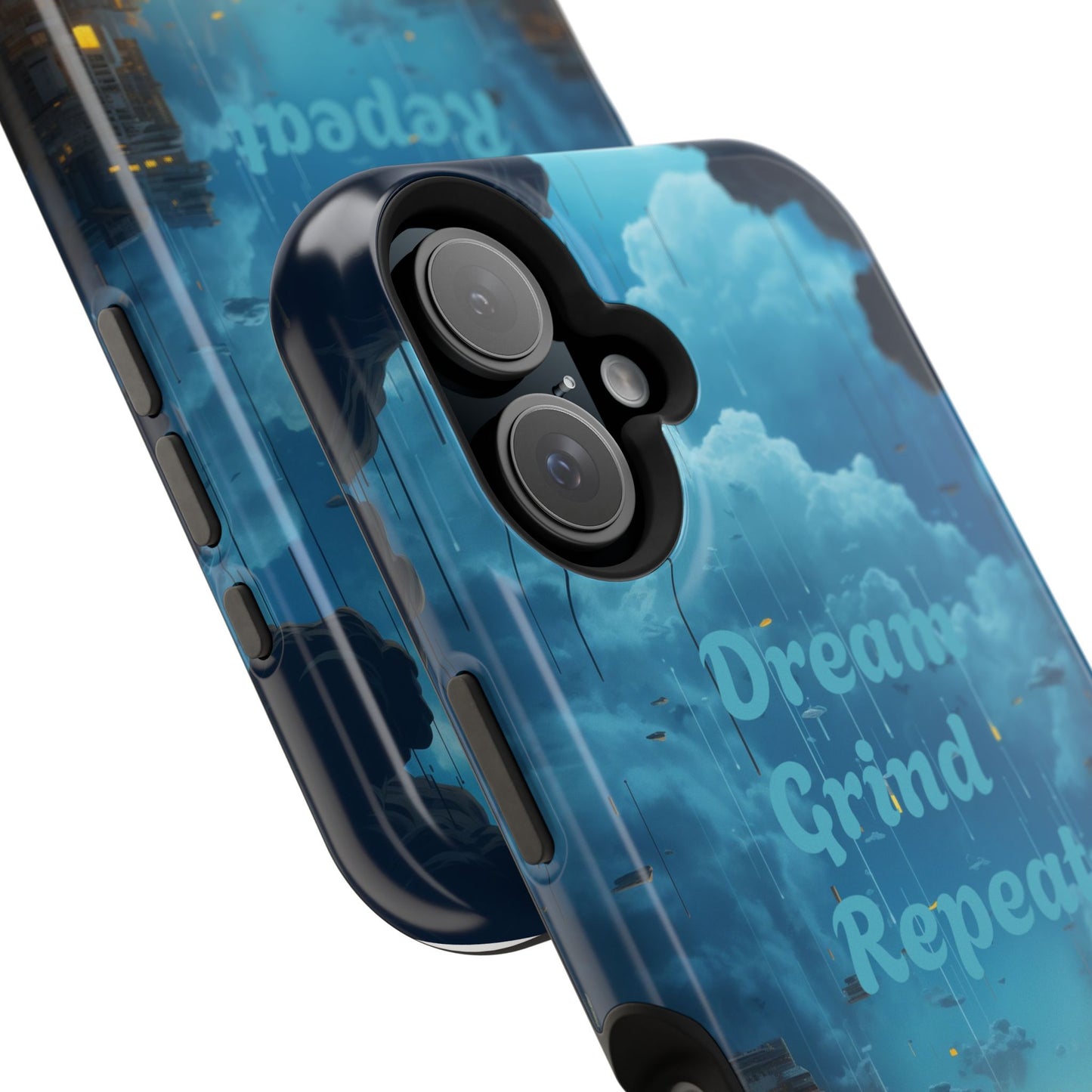 Impact-Resistant Case — "Dream Grind Repeat" Cityscape Phone Cover