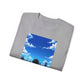 Anime Cityscape Tee — Boy Gazing at Blue Sky Graphic T-Shirt