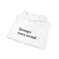 Stronger Every Second Hoodie — Inspirational Minimalist White Pullover