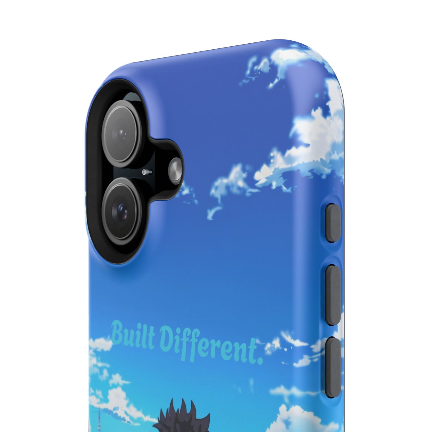 Phone Case — "Built Different" Anime Cityscape Impact-Resistant Case