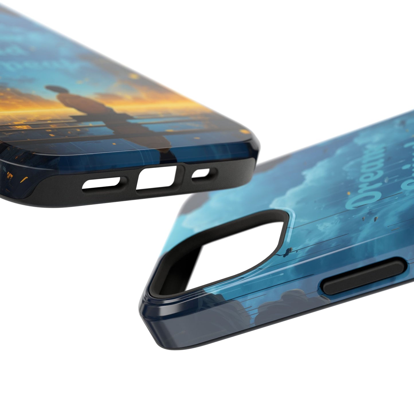 Impact-Resistant Case — "Dream Grind Repeat" Cityscape Phone Cover