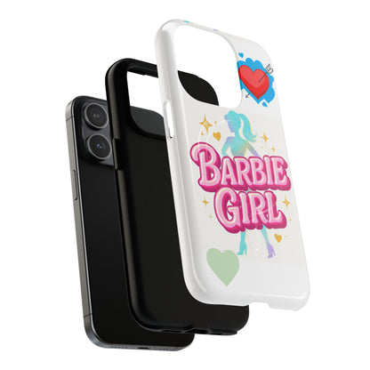 Barbie Girl Tough Magnetic Phone Case — Cute Pastel Silhouette Design