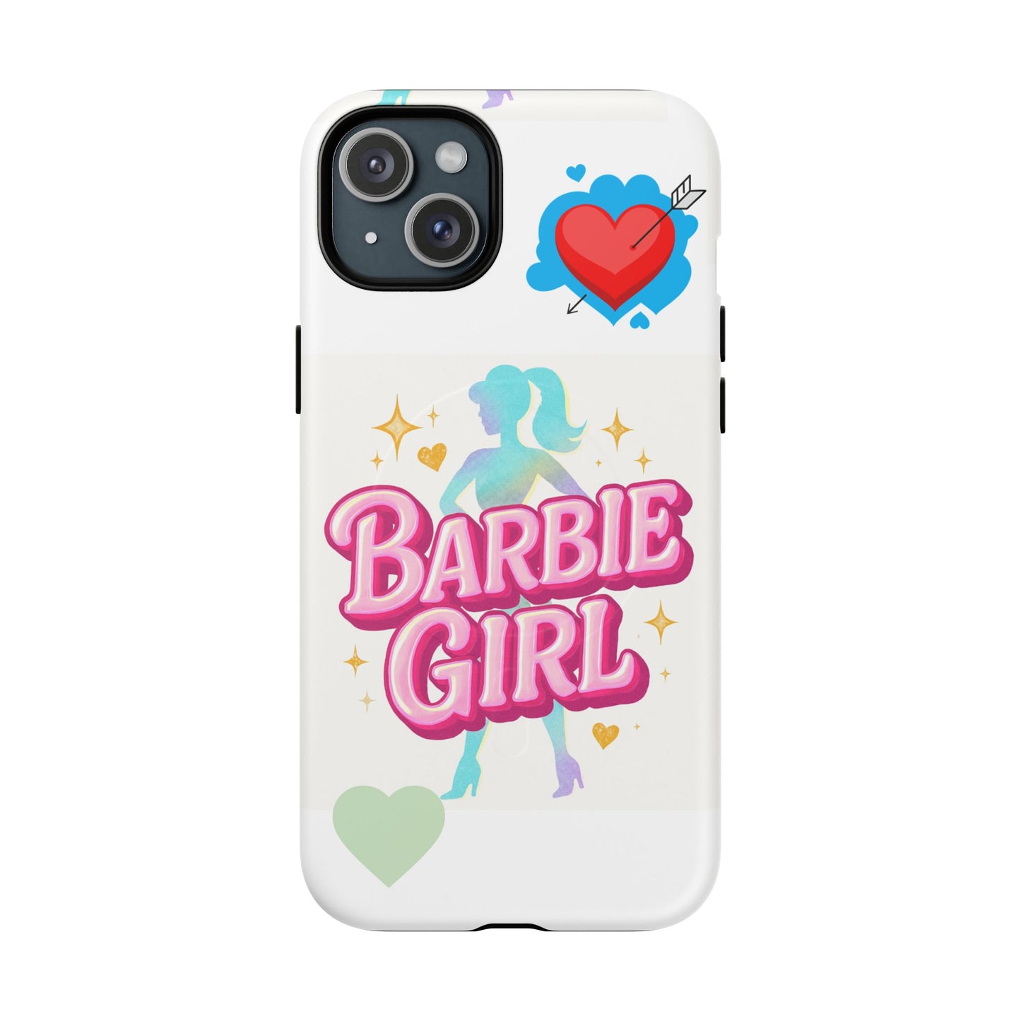 Barbie Girl Tough Magnetic Phone Case — Cute Pastel Silhouette Design