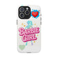 Barbie Girl Tough Magnetic Phone Case — Cute Pastel Silhouette Design
