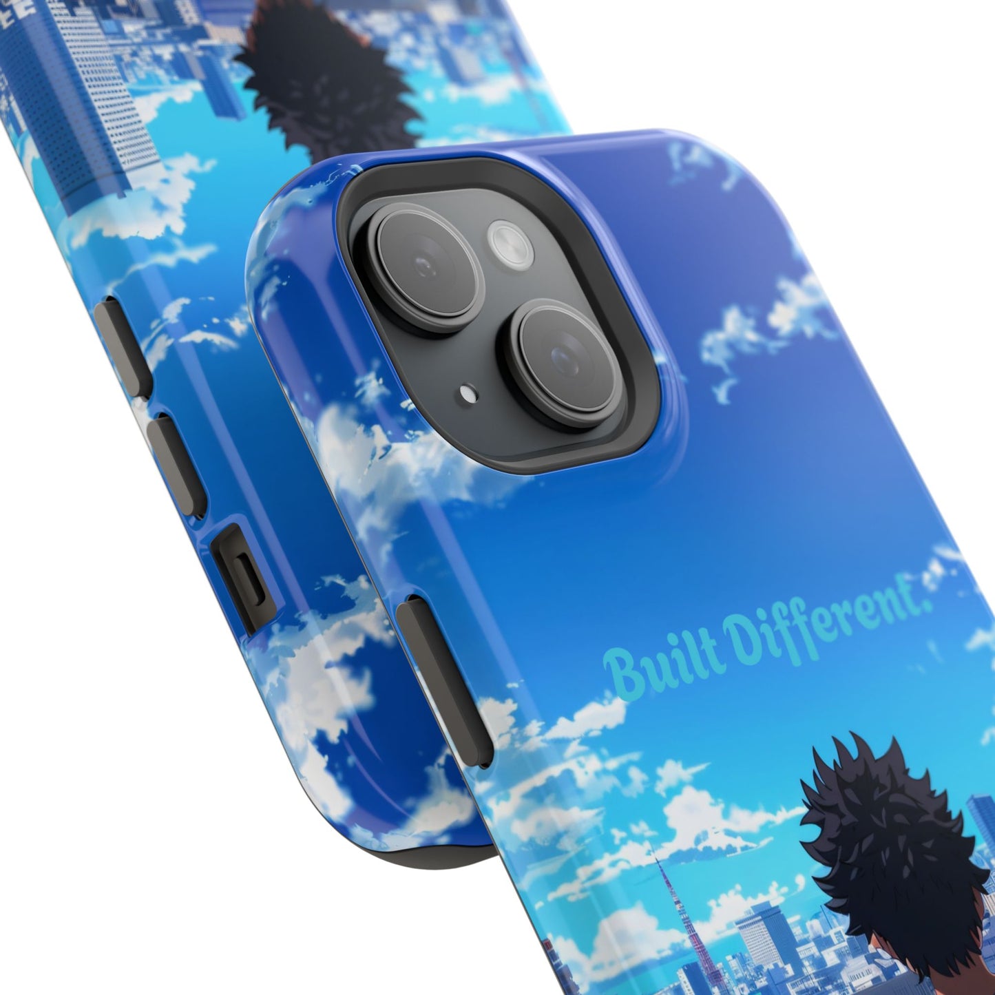 Phone Case — "Built Different" Anime Cityscape Impact-Resistant Case