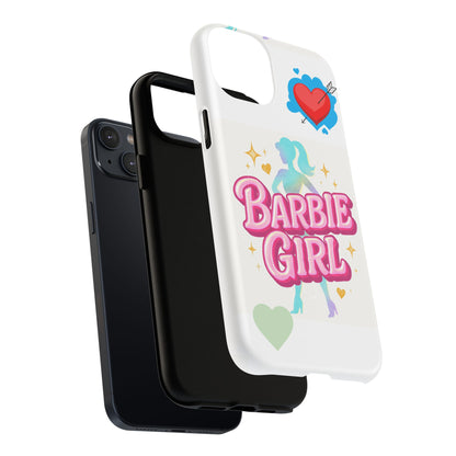 Barbie Girl Tough Magnetic Phone Case — Cute Pastel Silhouette Design