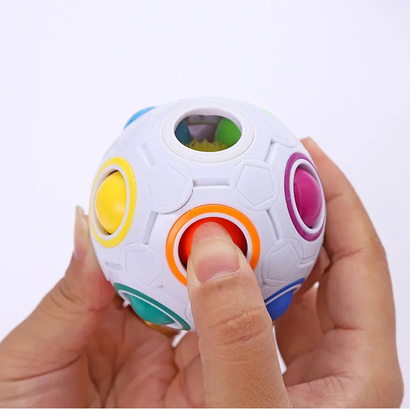 Creative Magic Spheric Cube Speed Rainbow Ball Puzzles Learning Educational Toys For Children Adult Office Anti Stress Gifts